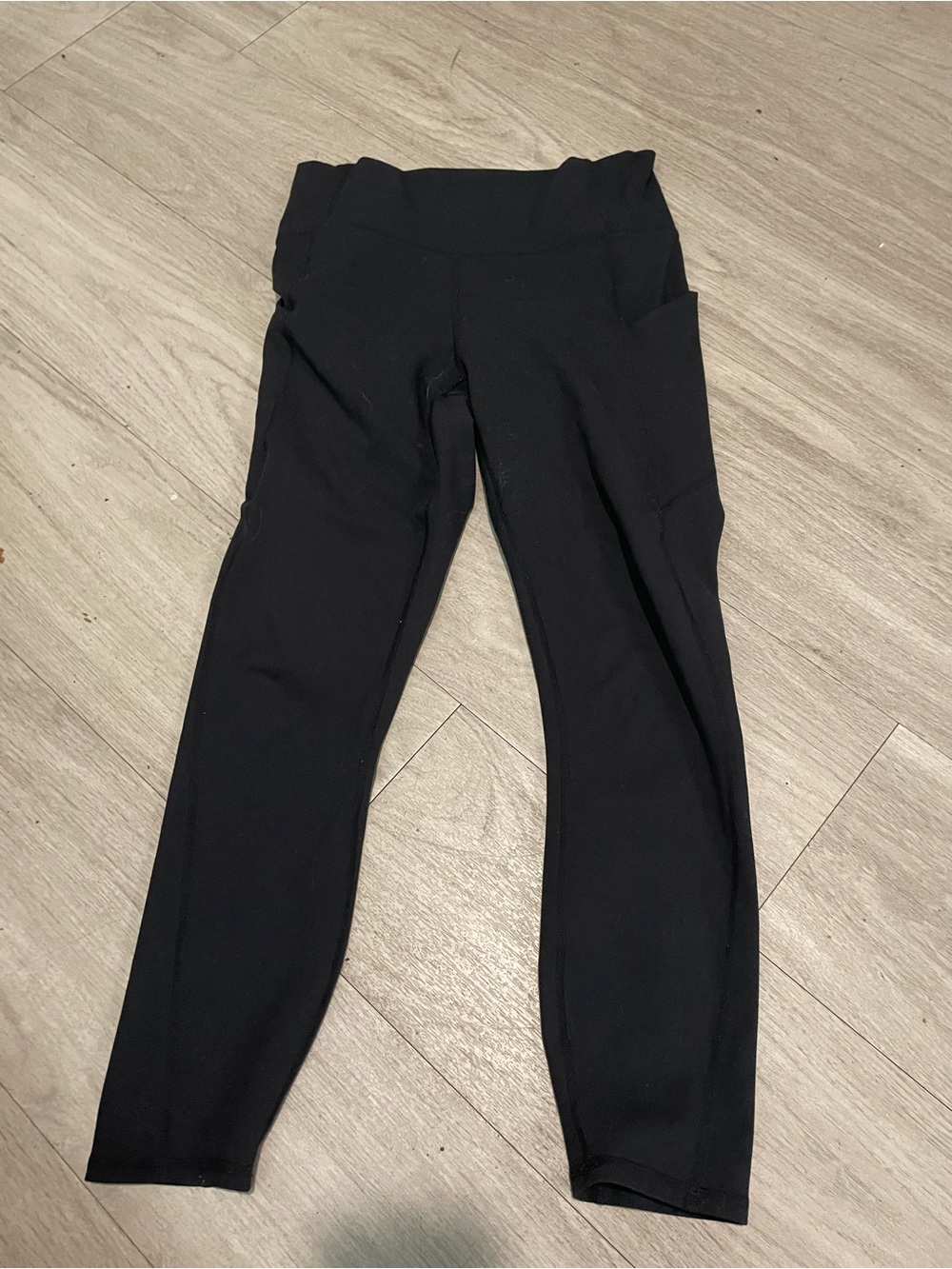 Fabletics Black High-Waist Leggings with Side Pockets